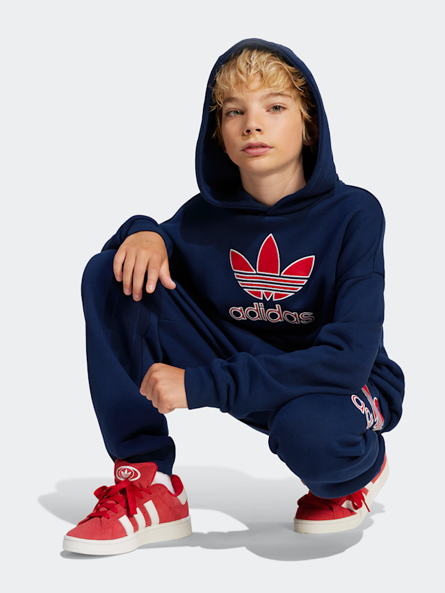 adidas Originals, Big Logo Oversizes Kids Hoodie, blue, Image 5 of 5