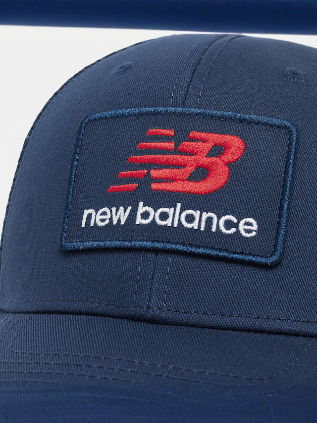 New Balance, Stacked Patch Logo Trucker, blue, Image 4 of 4