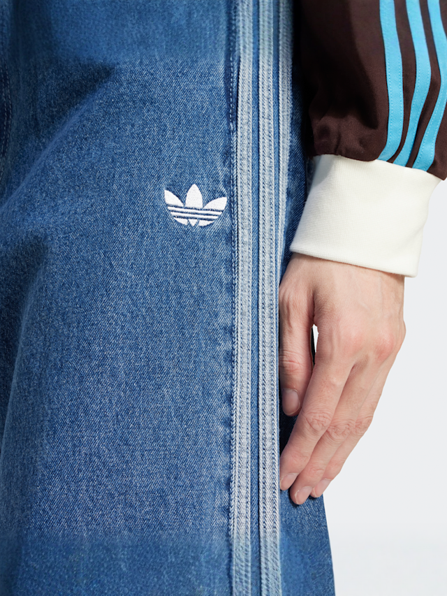 adidas Originals, Denim Firebird Pants, blue, Image 3 of 5