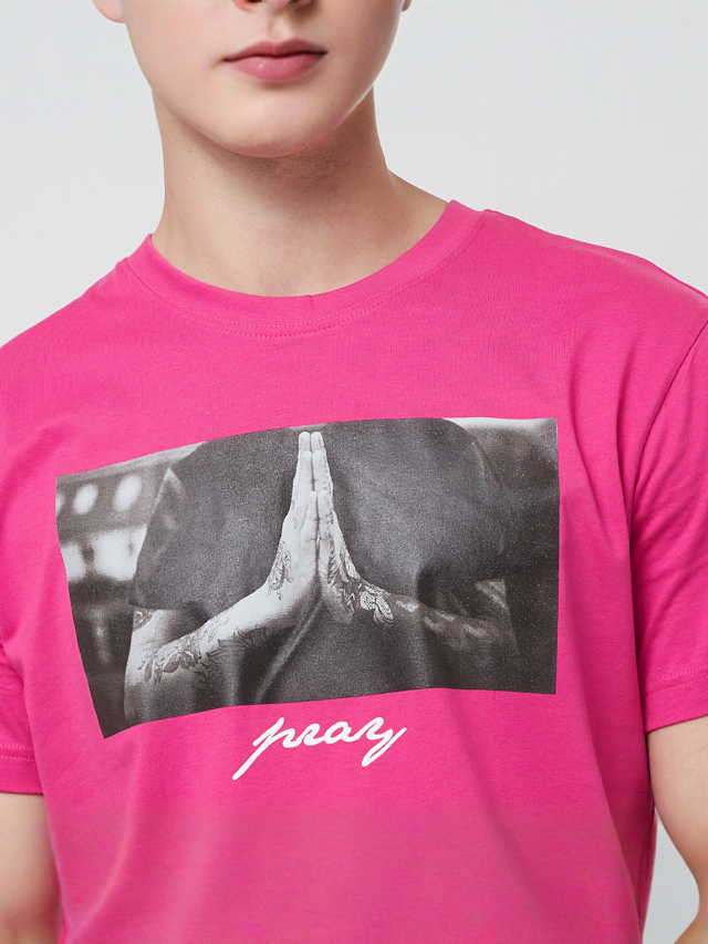 Mister Tee, Pray Tee, light pink, Image 3 of 4