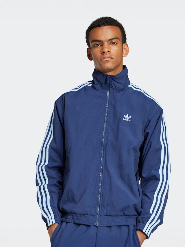 adidas Originals, Adicolor Woven Firebird Track Top, blue, Image 1 of 5