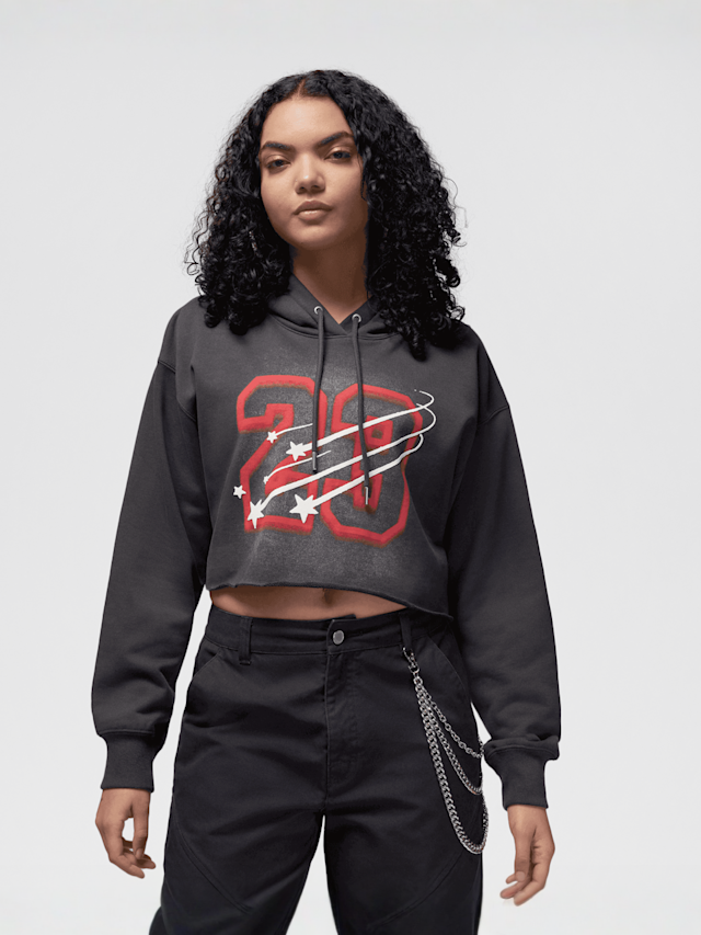 Jordan, Flight Fleece Graphics Hoodie, grey, Image 1 of 6