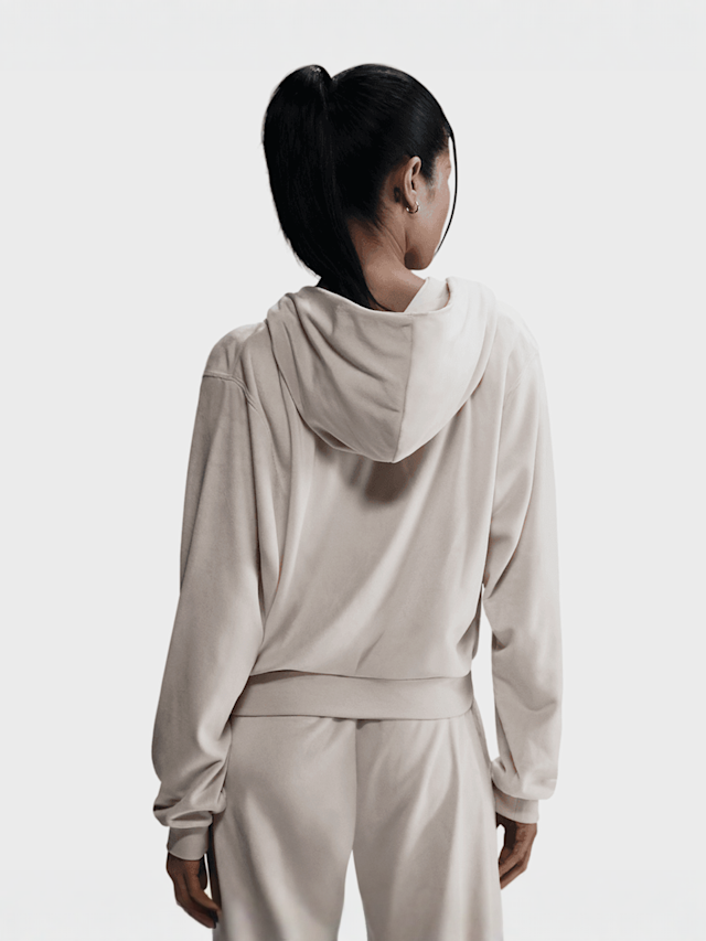Nike, Sportswear Chill Knit Full-Zip Hoodie, beige, Image 2 of 4
