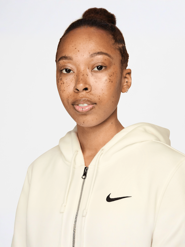 Nike, Sportswear Phoenix Fleece Full-Zip Hoodie, beige, Image 3 of 5