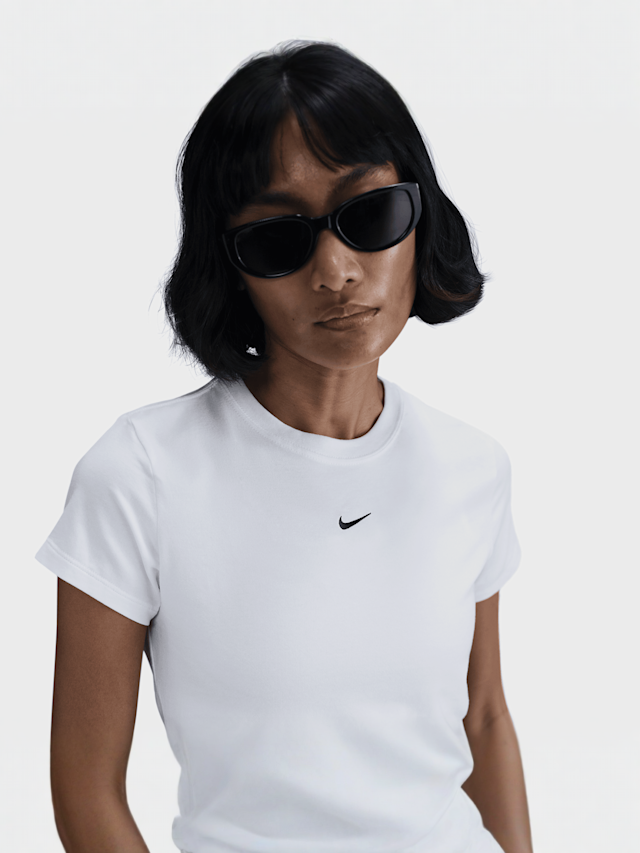 Nike, Sportswear Chill Knit Crop Top, white, Image 3 of 4