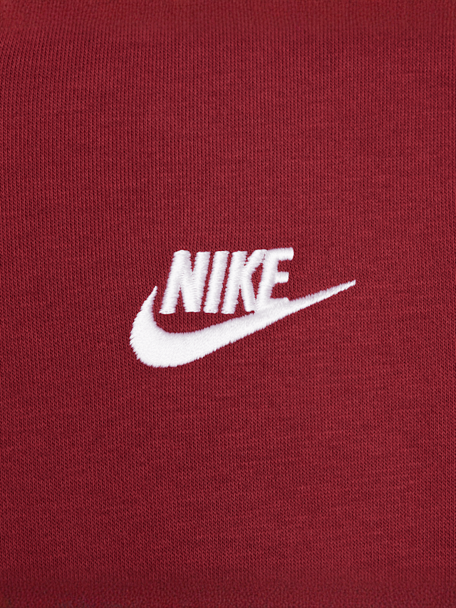 Nike, Sportswear Club Fleece Oversized Full-Zip Hoodie, red, Image 4 of 7