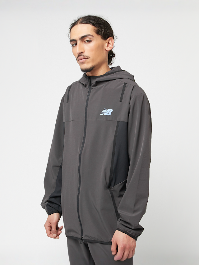 New Balance, Woven Full Zip Jacket, grey, Image 1 of 4