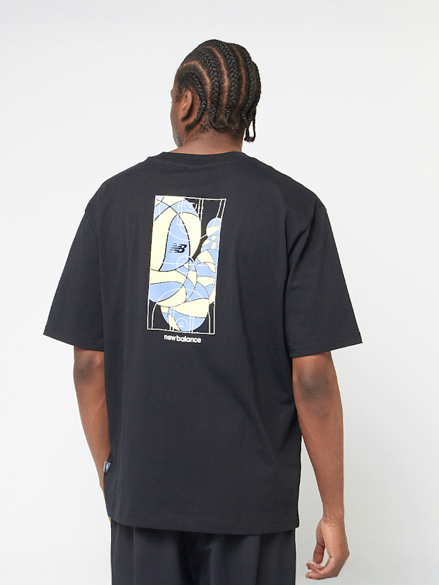 New Balance, Hoops Mosaic Court Graphic T-Shirt, black, Image 1 of 5