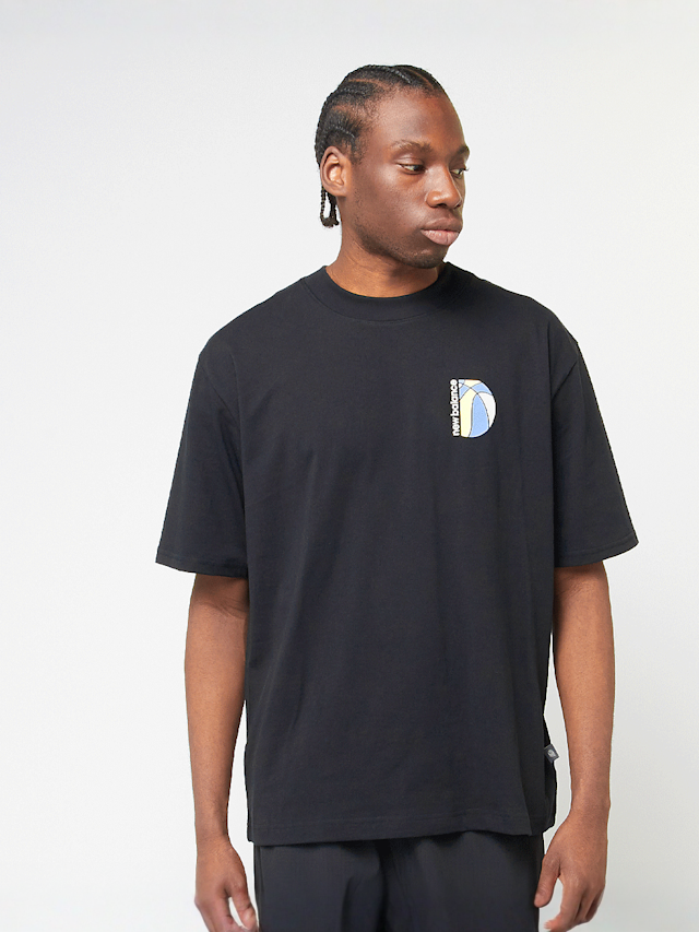 New Balance, Hoops Mosaic Court Graphic T-Shirt, black, Image 2 of 5