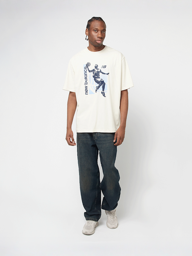 New Balance, Hoops Graphic Vintage T-Shirt, beige, Image 4 of 4