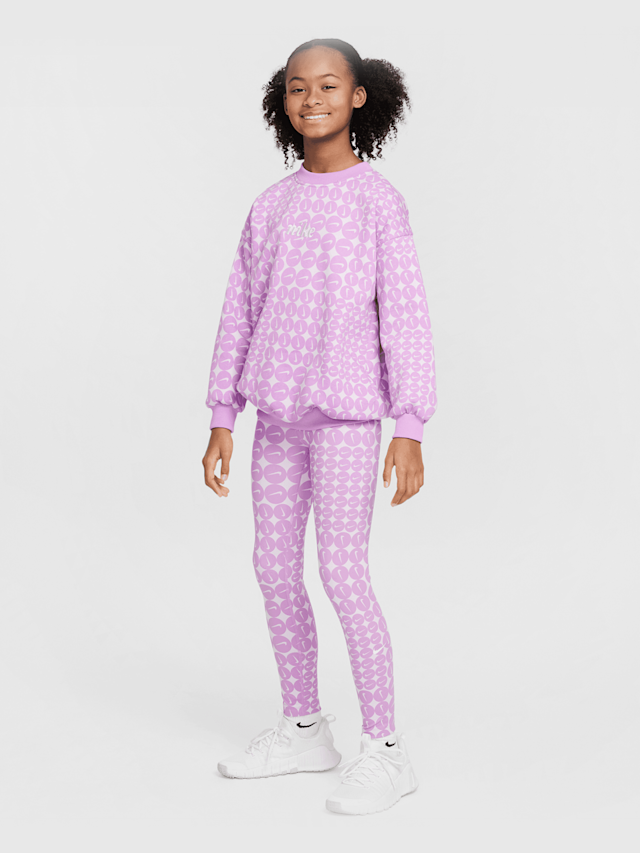 Nike, One Dri-FIT All Over Print Leggings, purple, Image 5 of 5