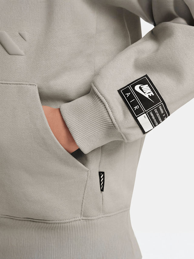 Nike, Air Fleece Hoodie, grey, Image 3 of 3