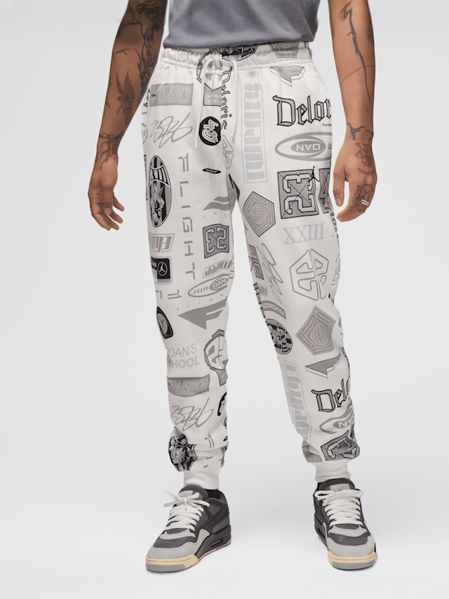 Jordan, Essentials All Over Print Fleece Pants, beige, Image 1 of 6