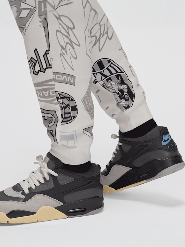 Jordan, Essentials All Over Print Fleece Pants, beige, Image 5 of 6