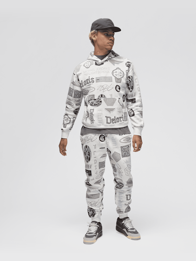 Jordan, Essentials All Over Print Fleece Pants, beige, Image 6 of 6