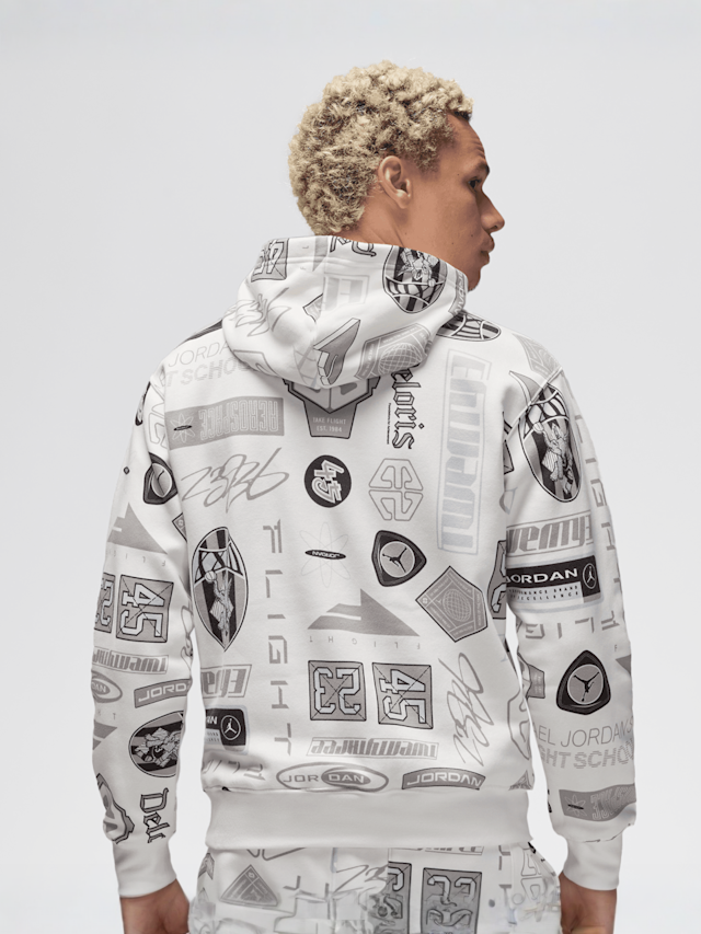 Jordan, Essential Allover Print Hoodie, beige, Image 2 of 5