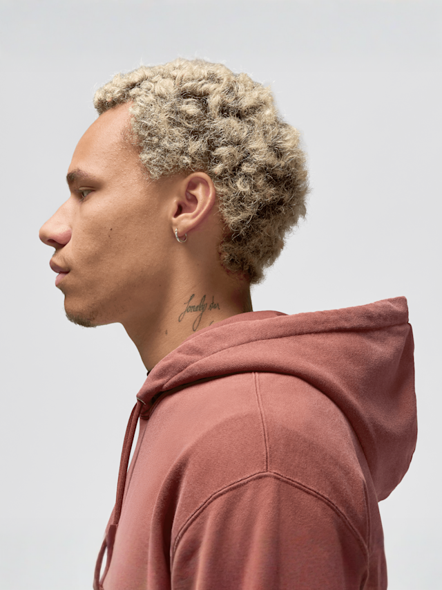 Jordan, Flight Washed Fleece Hoodie, red, Image 6 of 7