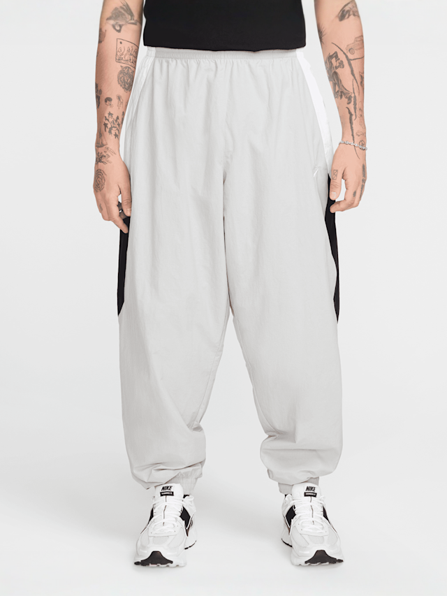 Nike, Club Woven Oversized Track Pants, grey, Image 1 of 5