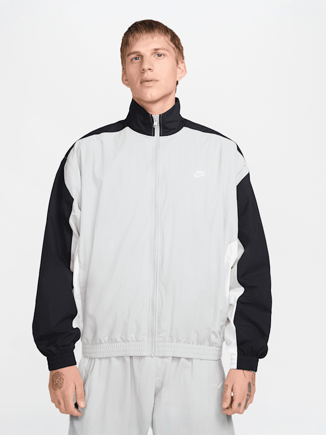 Nike, Club Woven Oversized Track Jacket, grey, Image 1 of 5