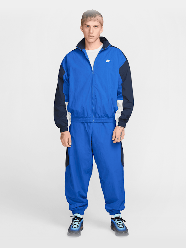 Nike, Club Woven Oversized Track Jacket, blue, Image 6 of 6