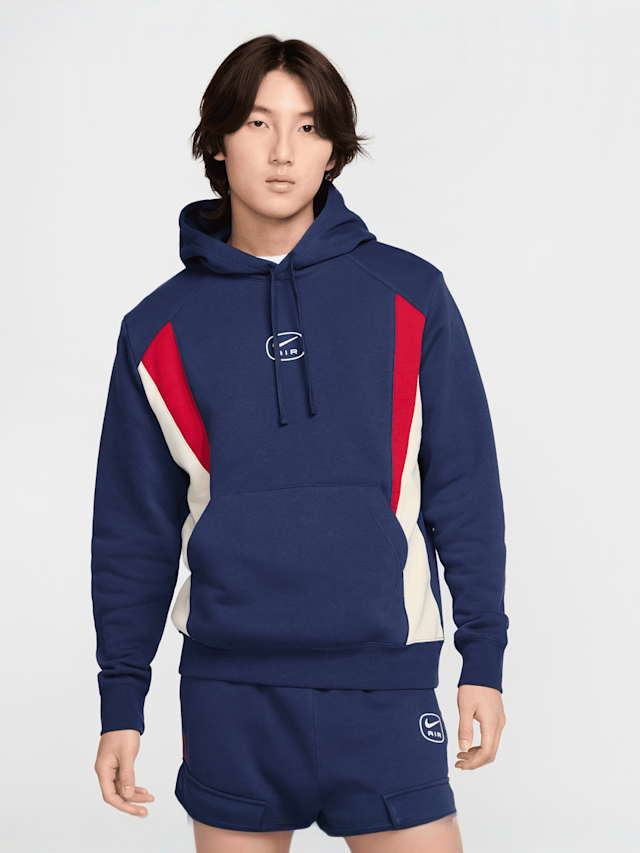 Nike, Sportswear Swoosh Air Fleece Hoodie, blue, Image 1 of 5