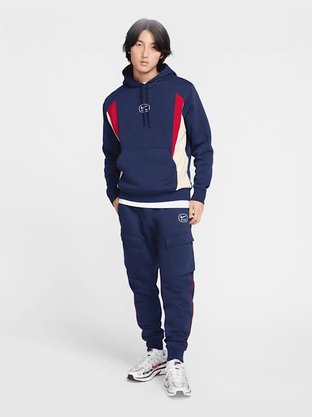 Nike, Sportswear Swoosh Air Fleece Hoodie, blue, Image 5 of 5