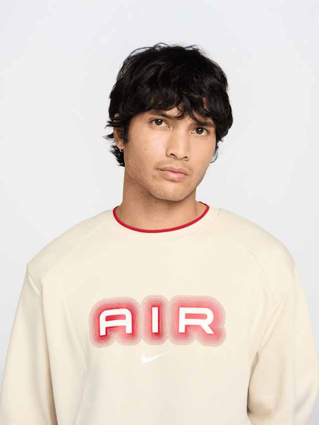 Nike, Sportswear Air Fleece Crew, beige, Image 3 of 4