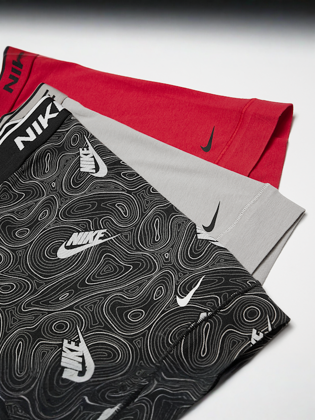 Nike, 3 PACK - Everyday Cotton Stretch  blue, grey, multi-colour, Image 2 of 2