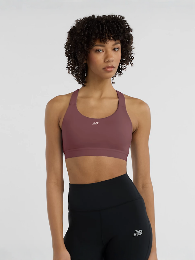 New Balance, Essential Train Bra, purple, Image 1 of 5