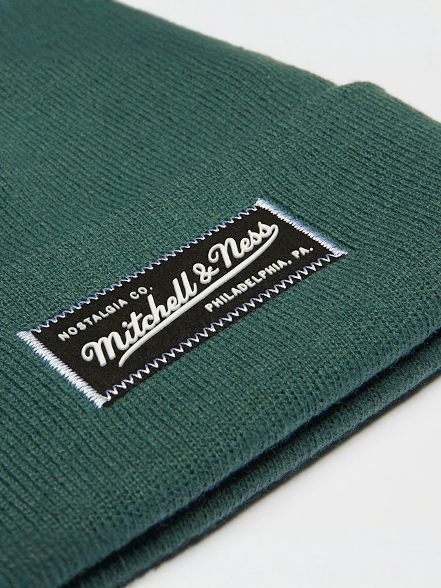 Mitchell & Ness, Branded Patch Logo Beanie, green, Image 3 of 3