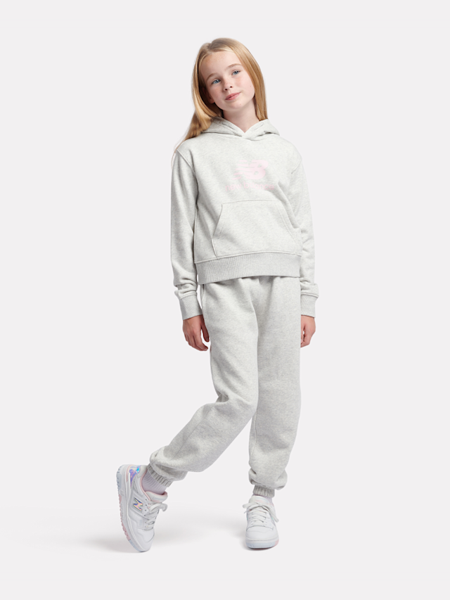 New Balance, French Terry Stacked Logo Hoodie, grey, Image 4 of 4