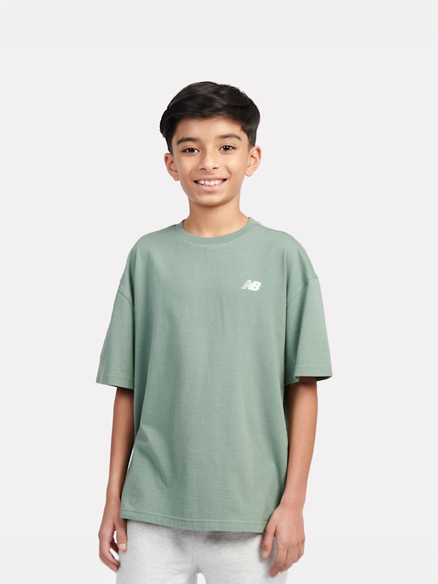 New Balance, Back Graphic Queue Tee, green, Image 2 of 6