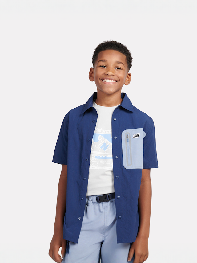 New Balance, Premium Shirt, blue, Image 1 of 5