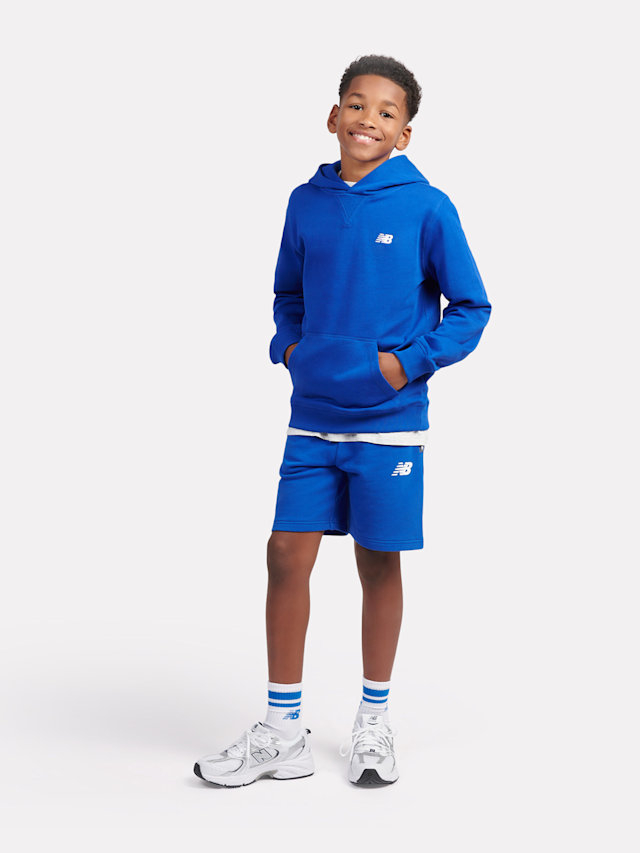 New Balance, French Terry Small Logo Hoodie, blue, Image 4 of 4