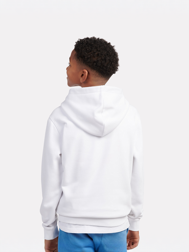 New Balance, Linear Athletics Graphic French Terry Hoodie, white, Image 2 of 5