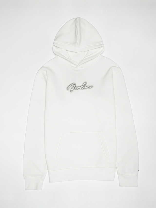 Jordan, Junior Michael Jordan MVP Fleece High Brand Read Pullover, white, Image 1 of 5