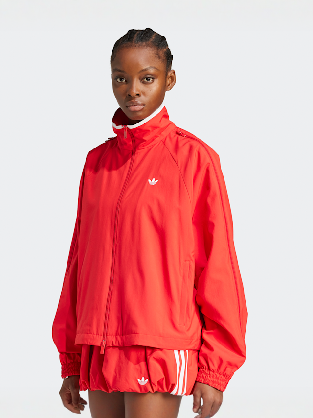 adidas Originals, Woven 3-Streifen Zip Track Jacket, red, Image 1 of 5