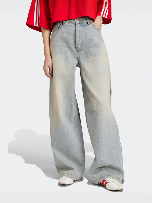 adidas Originals, Wide Leg JeansPants, blue, Image 1 of 5