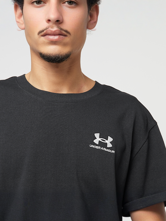Under Armour, Icon HWT Tee Taping, black, Image 3 of 6