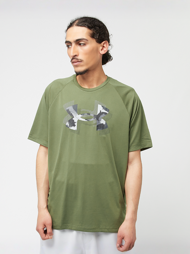 Under Armour, Tech Print Fill Short Sleeve Tee, green, Image 1 of 5