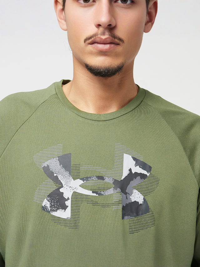 Under Armour, Tech Print Fill Short Sleeve Tee, green, Image 3 of 5