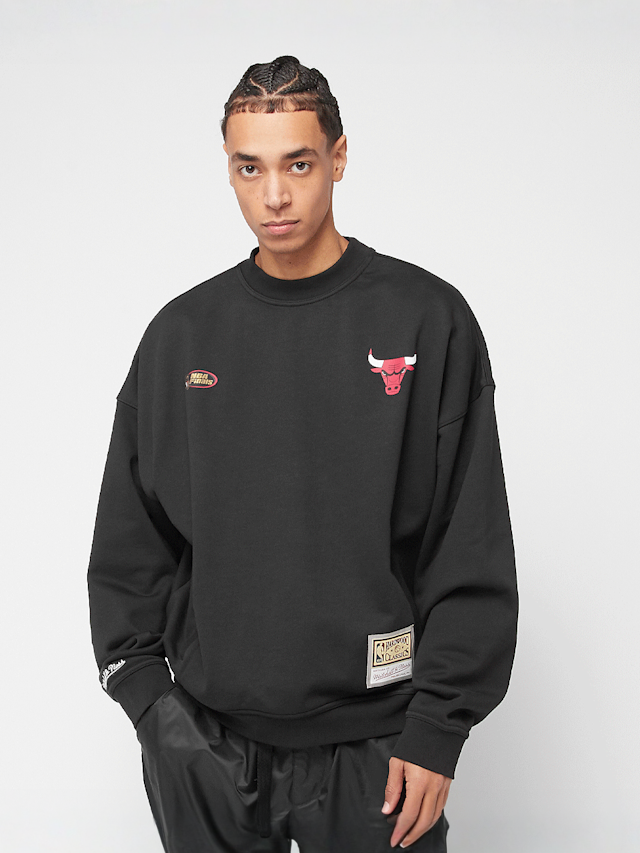 Mitchell & Ness, NBA Oversweep Crewneck Sweater Chicago Bulls, black, Image 2 of 7