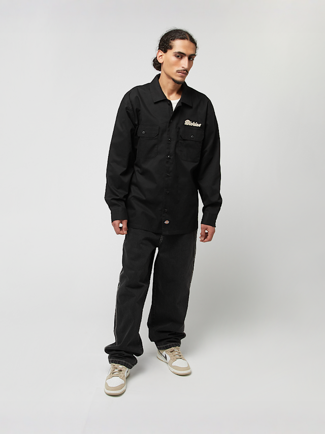 Dickies, Lewistown Longsleeve Shirt, black, Image 6 of 6