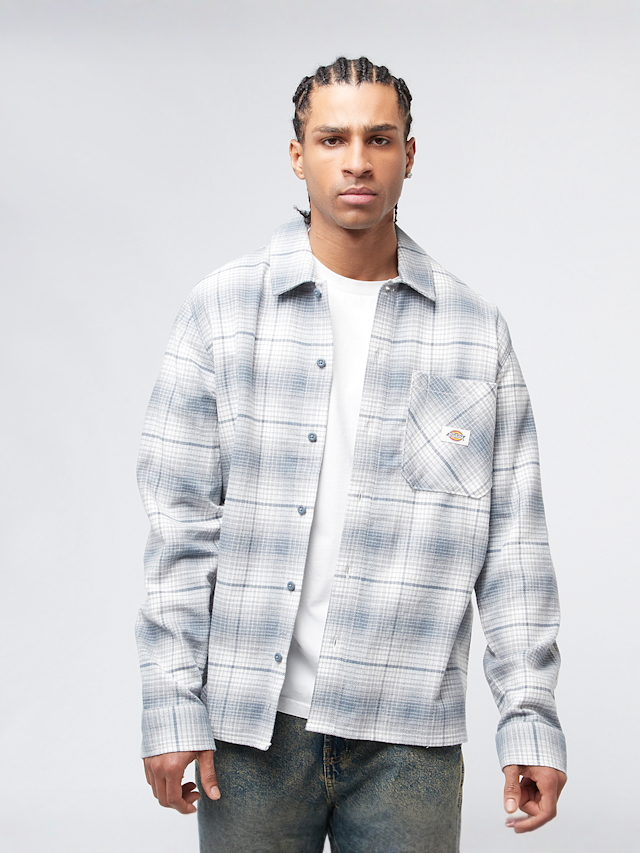 Dickies, FOREST CHECK SHIRT cypress, blue, Image 1 of 4