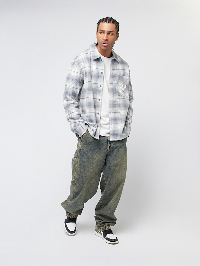 Dickies, FOREST CHECK SHIRT cypress, blue, Image 4 of 4