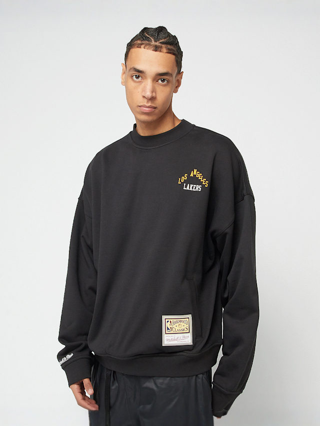 Mitchell & Ness, NBA Oversweep Crewneck Sweater LA Lakers, black, Image 2 of 7