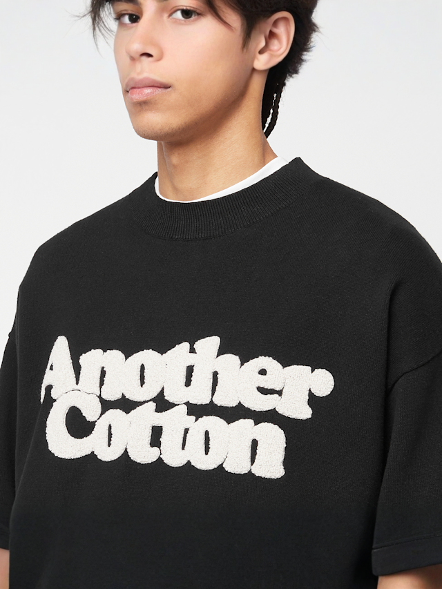 Another Cotton Lab, Another Chenille Oversize Knit Sweatshirt, black, Image 3 of 4