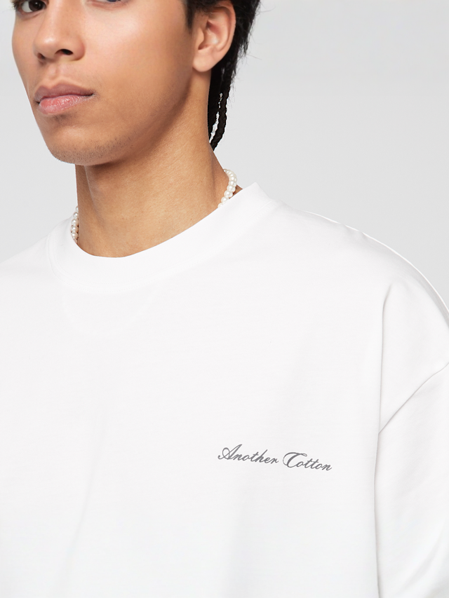 Another Cotton Lab, Deuce Oversized T-Shirt, white, Image 3 of 5