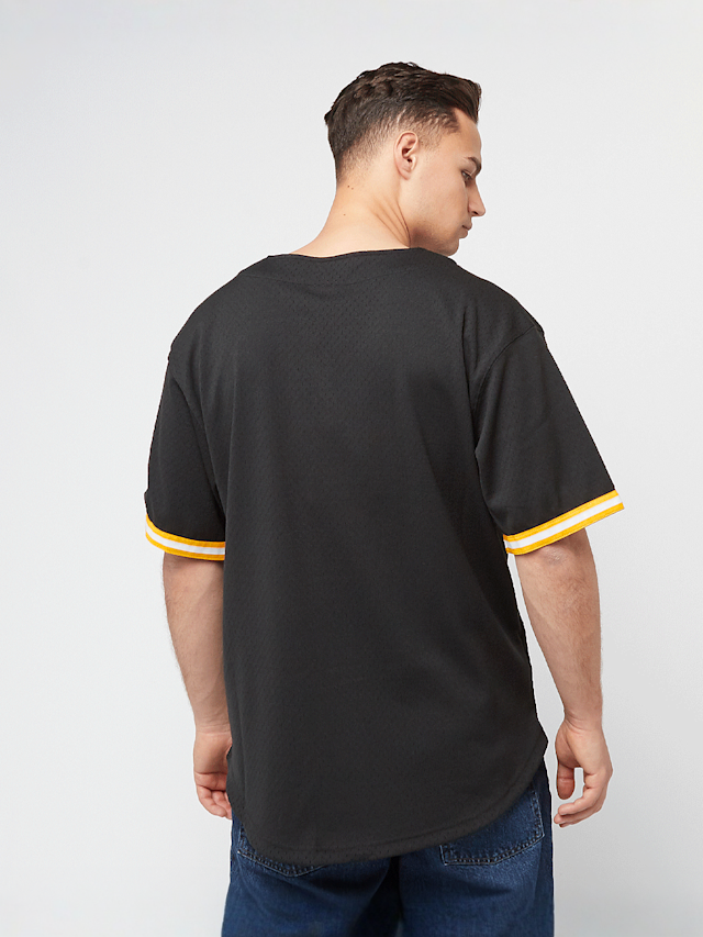 Mitchell & Ness, NBA On the Clock Mesh Button Front Vintage Logo LA Lakers, black, Image 2 of 6