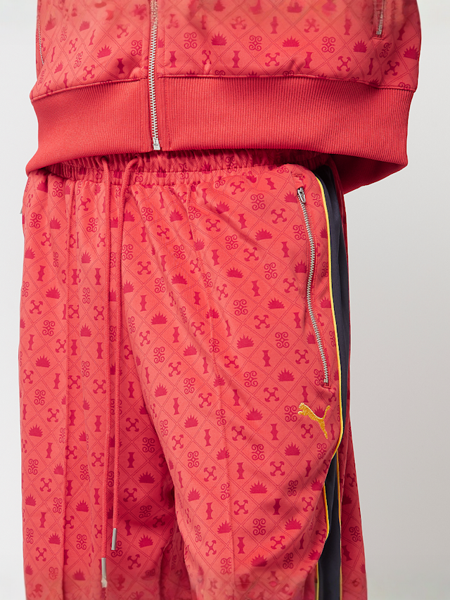 PUMA, T7 Road To Unity All Over Print Relaxed Straight Tracküants DK, red, Image 5 of 6